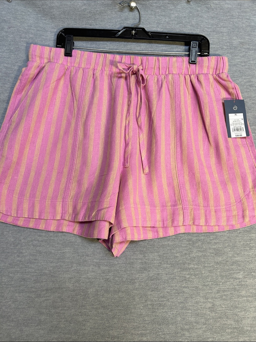 UNIVERSAL THREADS Linen Rayon Blend Relaxed Fit 2 Pocket Shorts Elastic Waist XL